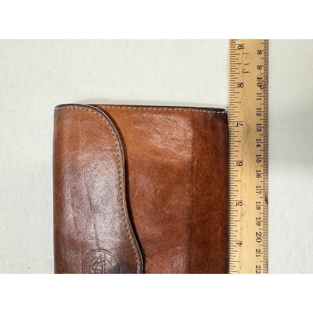 Vtg Northwest Passage Brown Leather Billfold Wallet Canada Northern Steer 7.5" - Picture 9 of 12